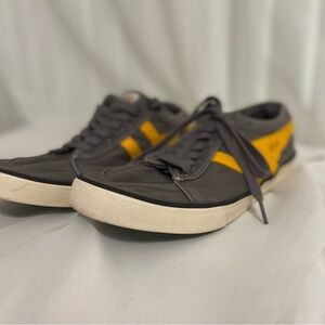 Gola Men's Sneakers in Dark Gray and Yellow